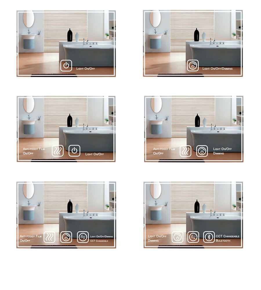 Wall mirror with lights 2